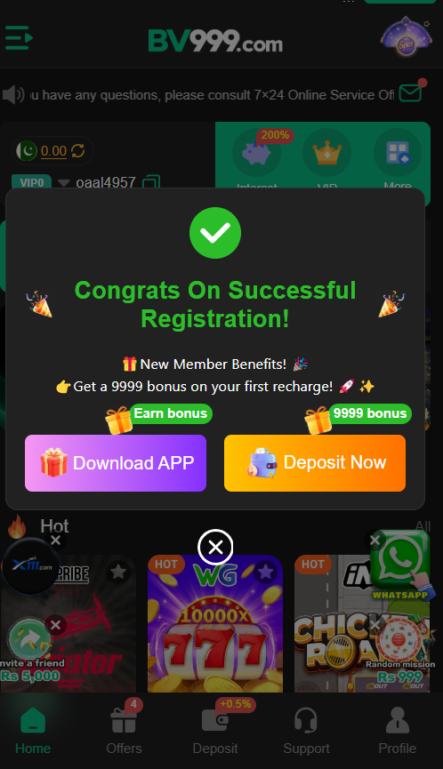 BV999 Game Download (Online Earning App) For Pakistan Free