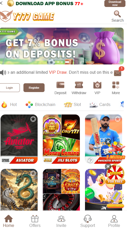 Y777 Game APK (Online Earning App) Download For Android